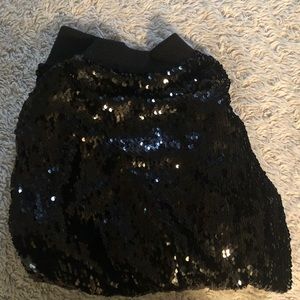 Girls black Sequins zip jacket size 7/8